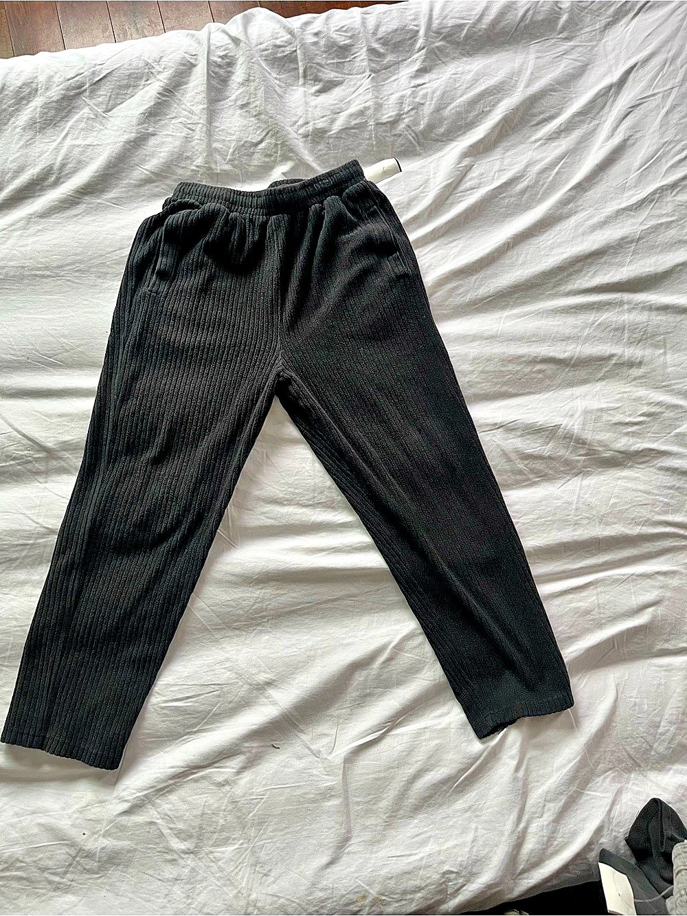 GYMSHARK Cord Pant Black Track Pants Medium